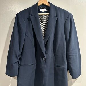 Calvin Klein Dark Blue Jacket with Polka Dot Lining